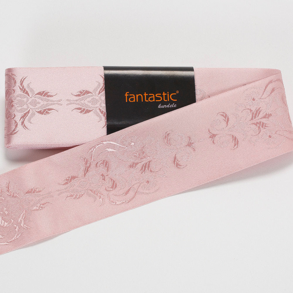 Fantastic Gül Kurusu Jakarlı Saten Kurdele - 64969