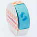 Sticker Ribbon Mavi Bebe Ayak İzi Baskılı Yapışkan Kurdele - SR-1683-V1
