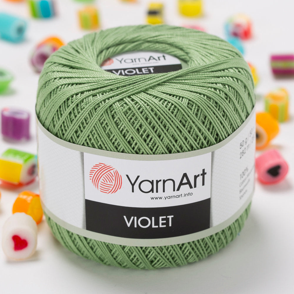 Yarnart Violet Yeşil Dantel İpi - 6369