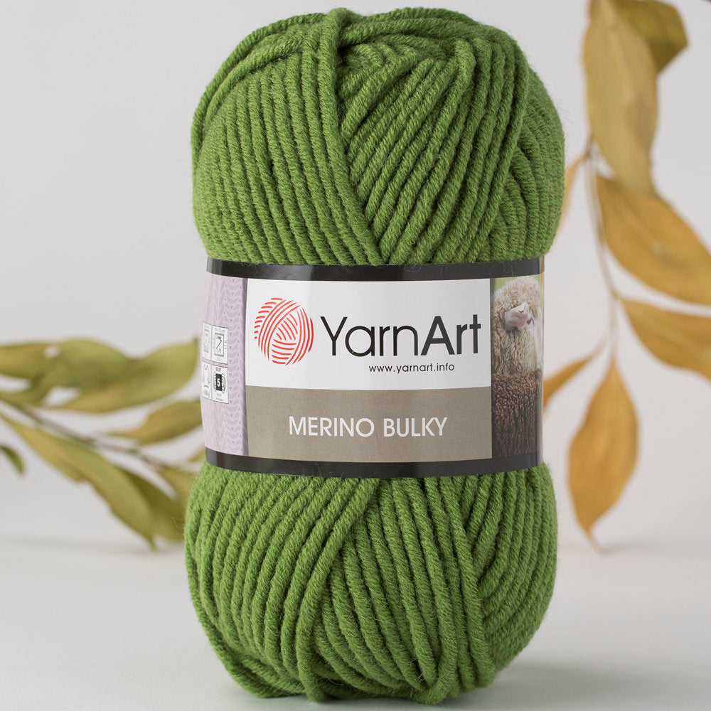 Yarnart Merino Bulky Yeşil El Örgü İpi - 098