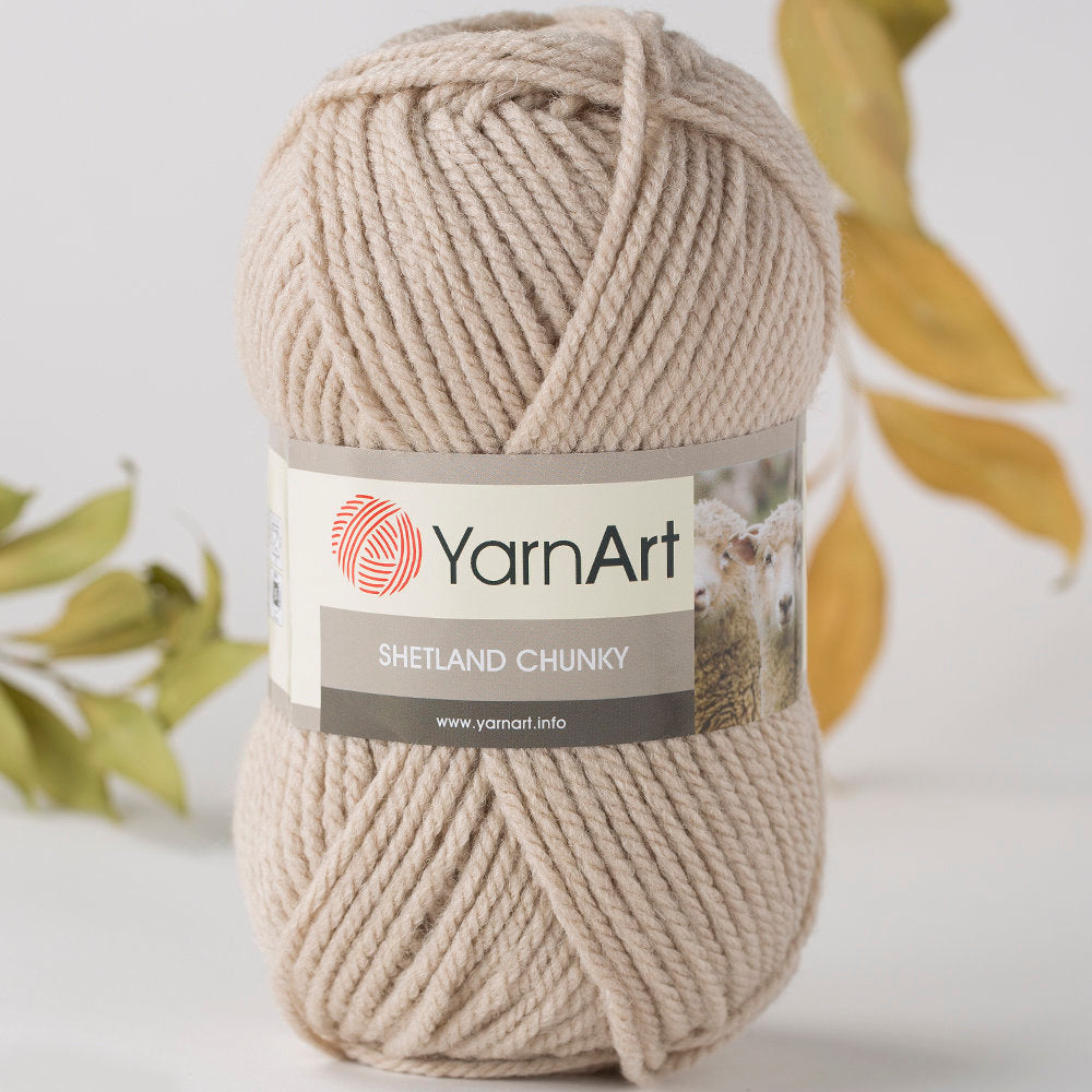Yarnart Shetland Chunky Bej El Örgü İpi - 604