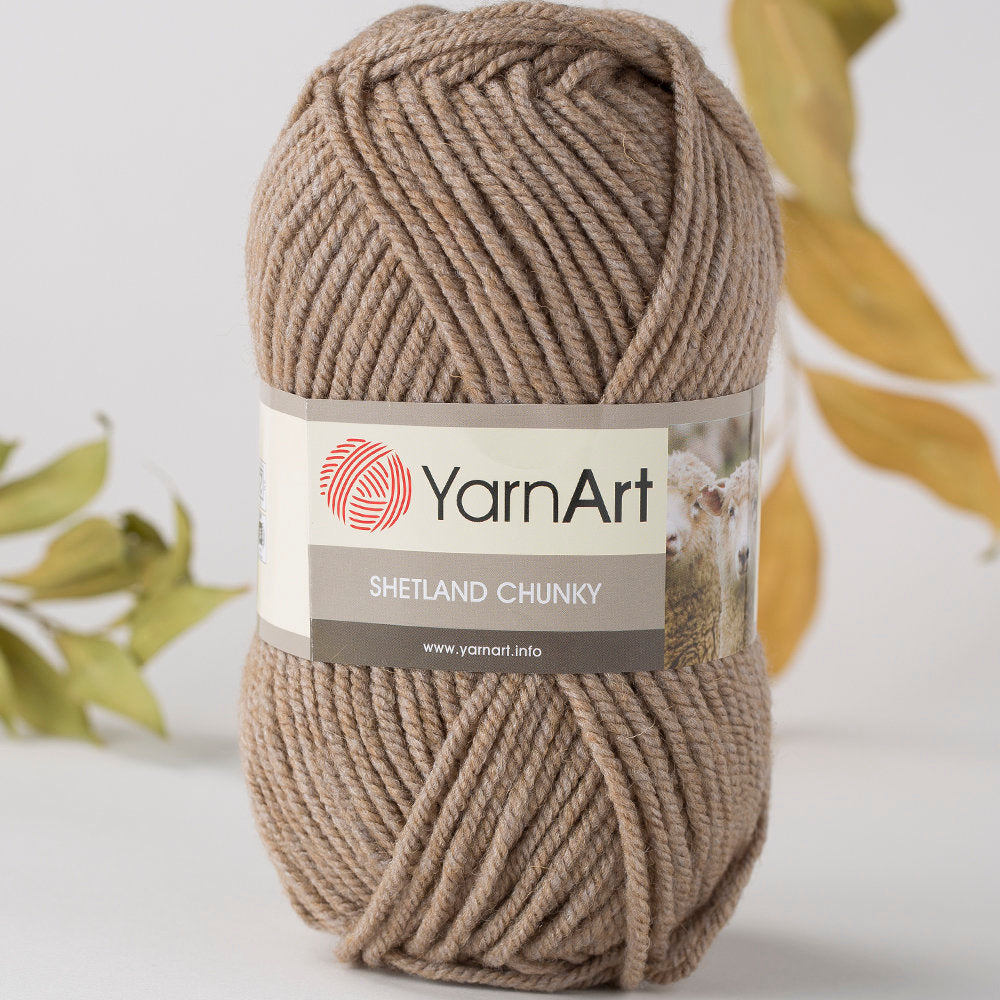 Yarnart Shetland Chunky Bej El Örgü İpi - 605