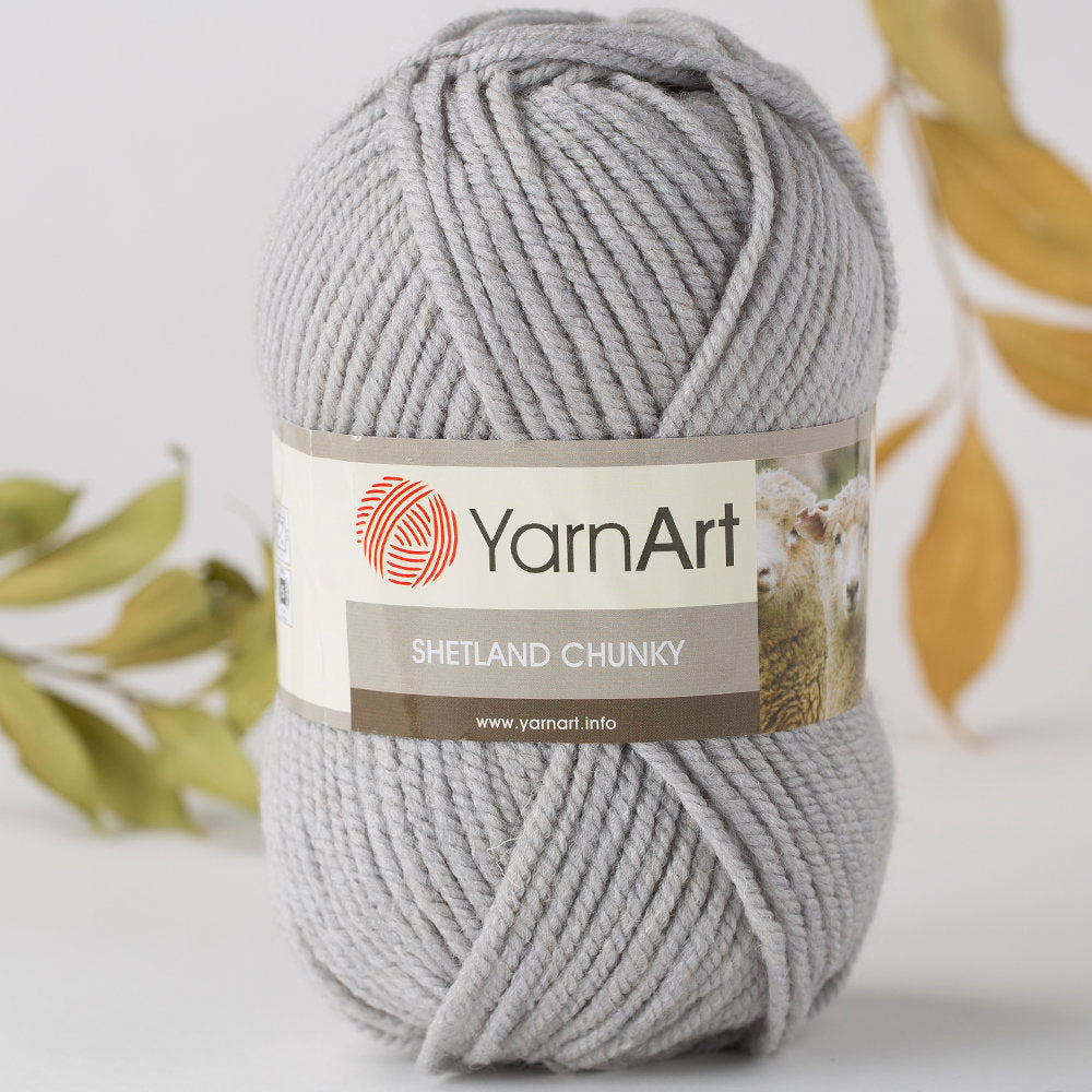 Yarnart Shetland Chunky Gri El Örgü İpi - 629