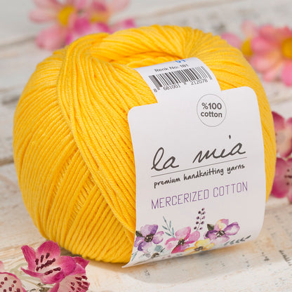 La Mia Mercerized Cotton Hardal Sarısı El Örgü İpi - 181