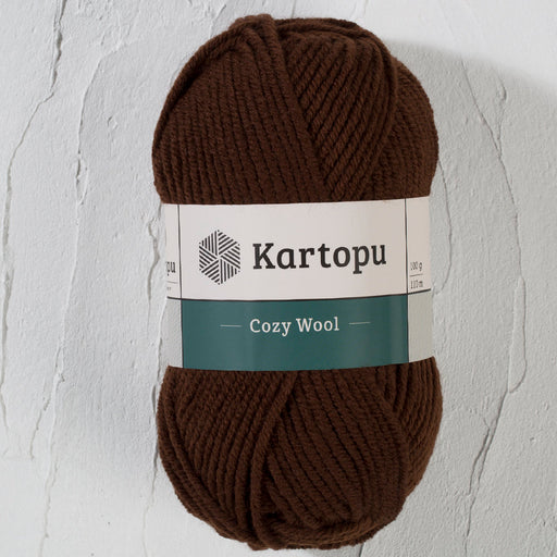 Kartopu Cozy Wool Koyu Kahverengi El Örgü İpi - K890