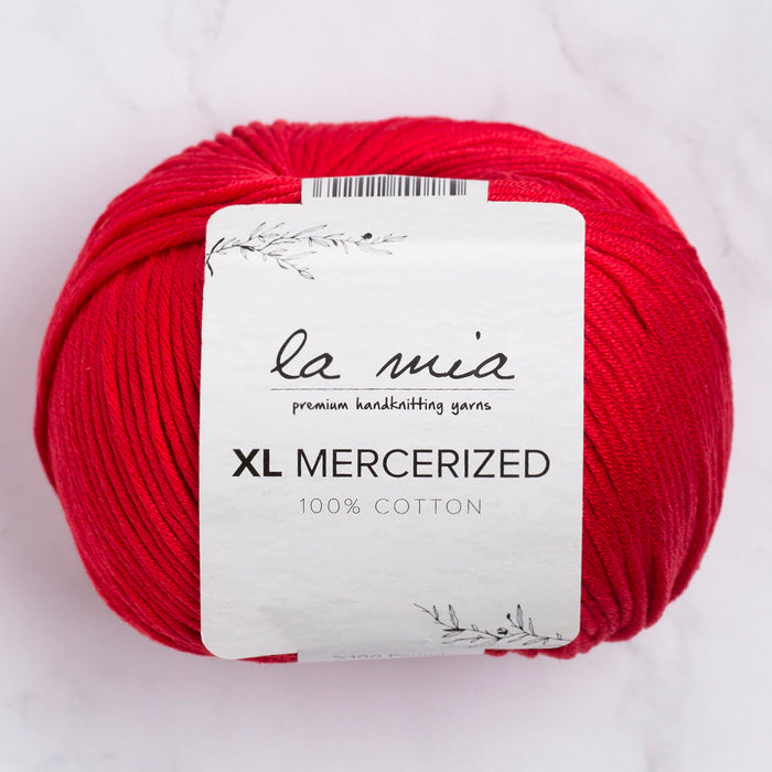 La Mia XL Mercerized Kırmızı El Örgü İpi - 19