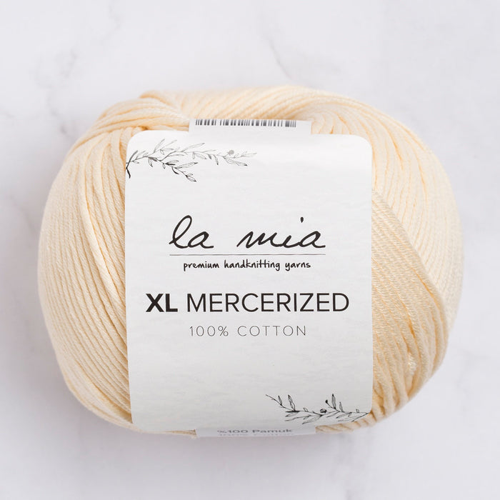 La Mia XL Mercerized Krem El Örgü İpi - 174