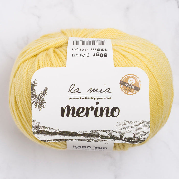 La Mia Merino Sarı El Örgü İpi - L043