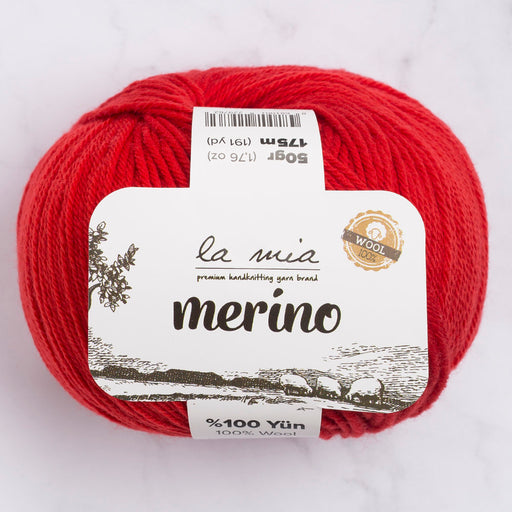 La Mia Merino Kırmızı El Örgü İpi - L092