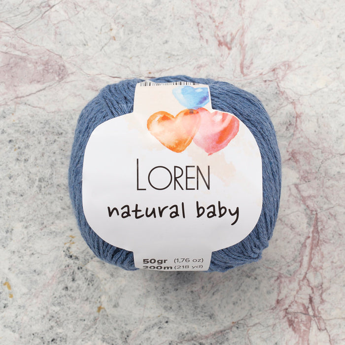 Loren Natural Baby Mavi El Örgü İpi - R102