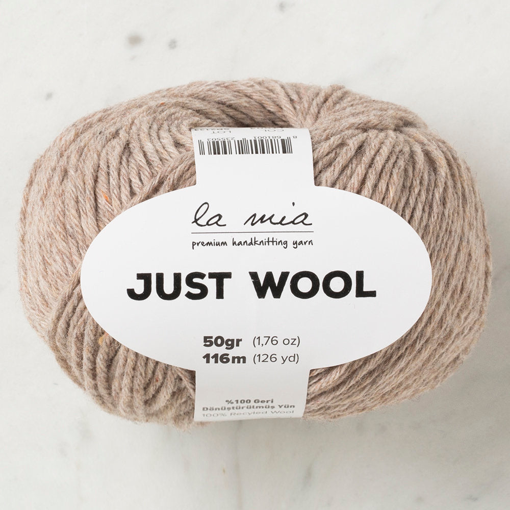 La Mia Just Wool Bej El Örgü İpi - LT004