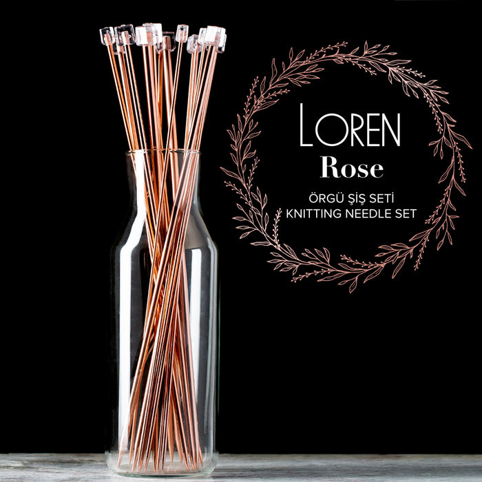 Loren Rose 35cm Örgü Şişi Seti