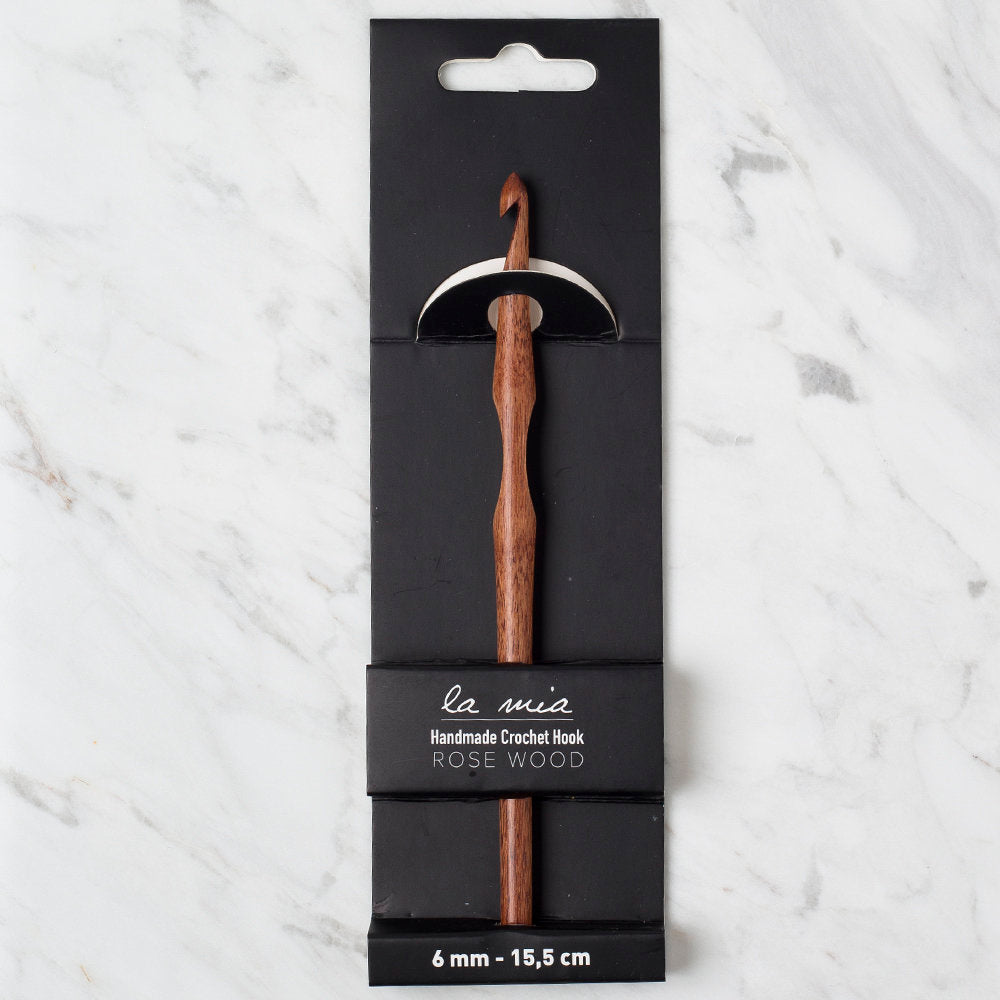 La Mia Rosewood 6 mm 15.5 cm Ahşap Yün Tığ