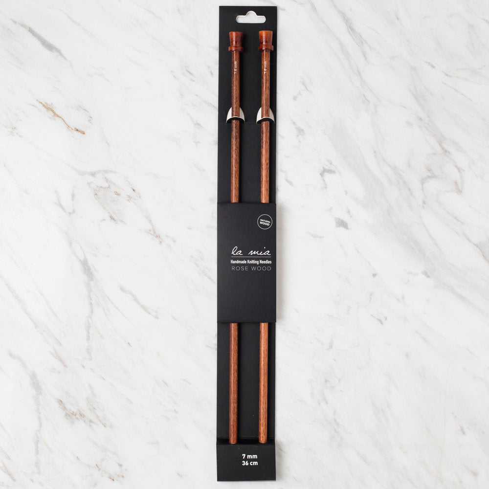 La Mia Rosewood 7 mm 36 cm Ahşap Örgü Şişi