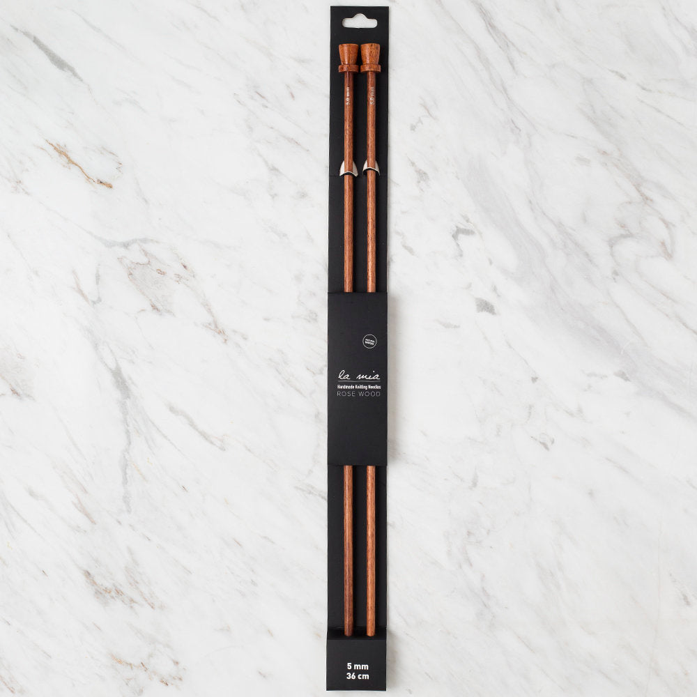 La Mia Rosewood 5 mm 36 cm Ahşap Örgü Şişi