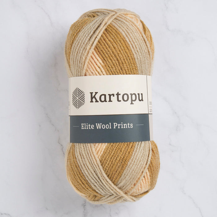 Kartopu Elite Wool Prints Ebruli El Örgü İpi - H1913