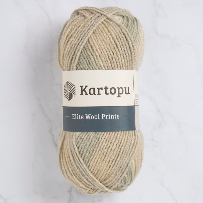 Kartopu Elite Wool Prints Ebruli El Örgü İpi - H1911