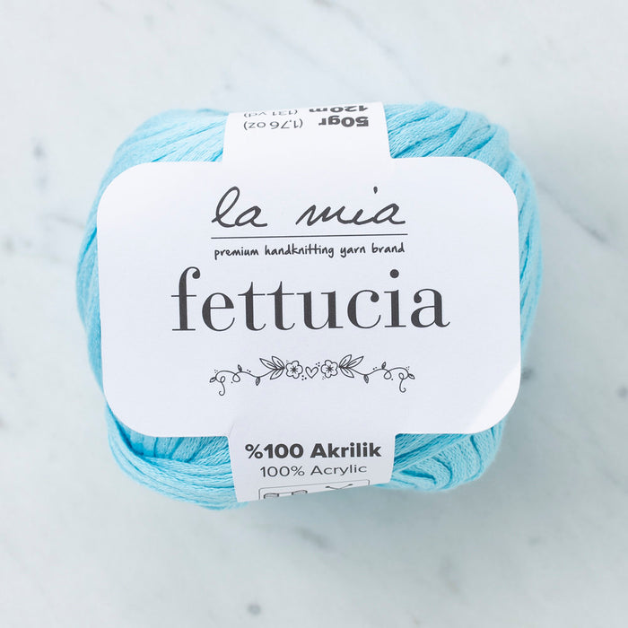 La Mia Fettucia 6'lı Paket Mavi El Örgü İpi - L071