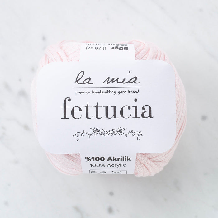 La Mia Fettucia 6'lı Paket Toz Pembe El Örgü İpi - L063
