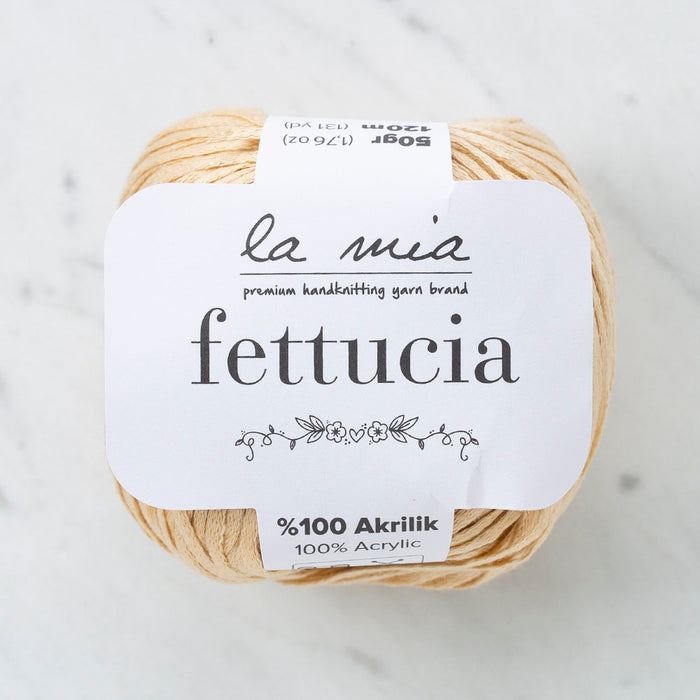 La Mia Fettucia 6'lı Paket Bej El Örgü İpi - L120