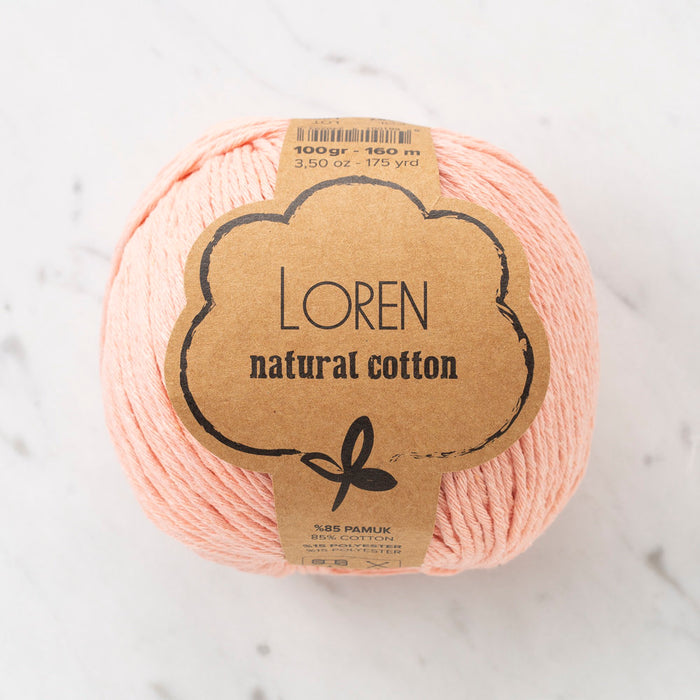 Loren Natural Cotton Açık Yavruağzı El Örgü İpi - R097