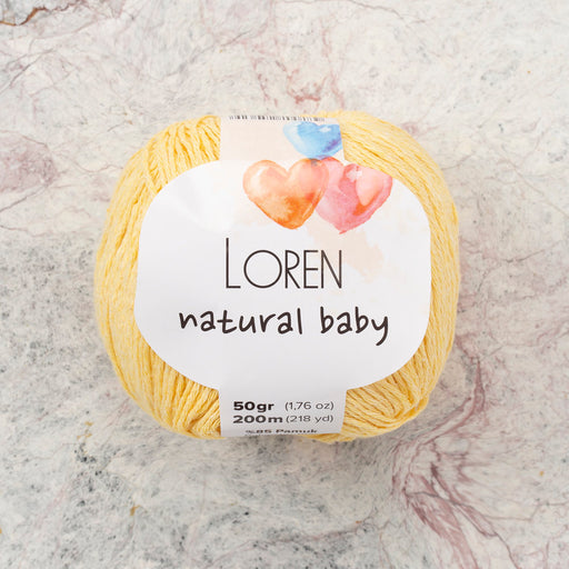 Loren Natural Baby Sarı El Örgü İpi - R086