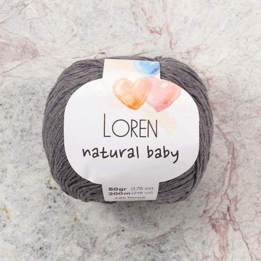 Loren Natural Baby Gri El Örgü İpi - R082