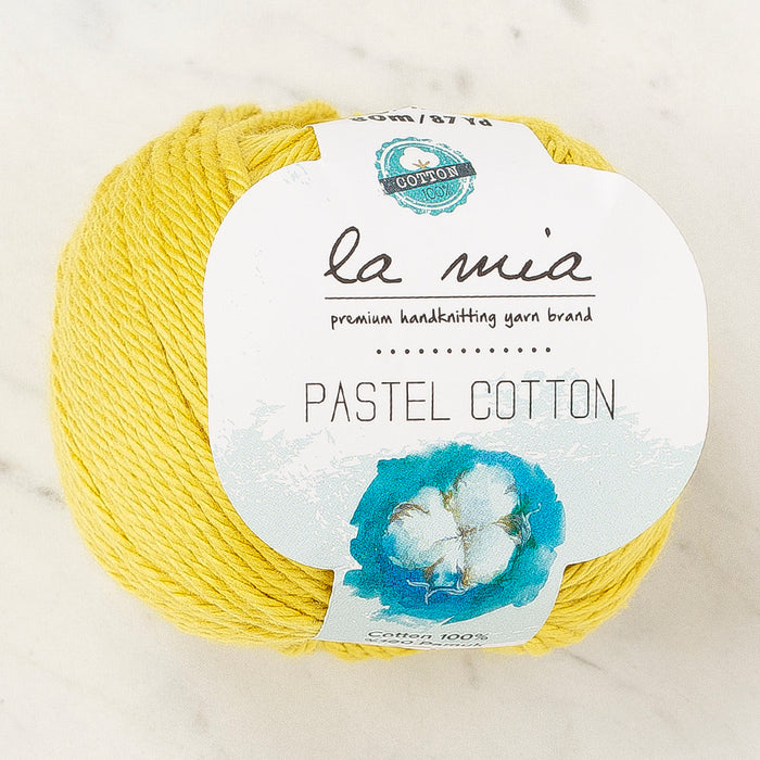 La Mia Pastel Cotton Hardal Sarı El Örgü İpi - L189