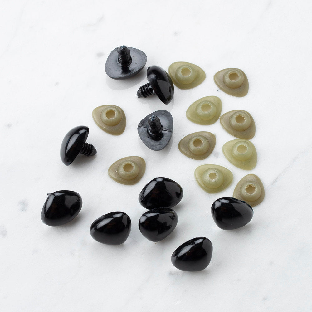 Loren 20 Mm Siyah 10 Adet Üçgen Amigurumi Burun