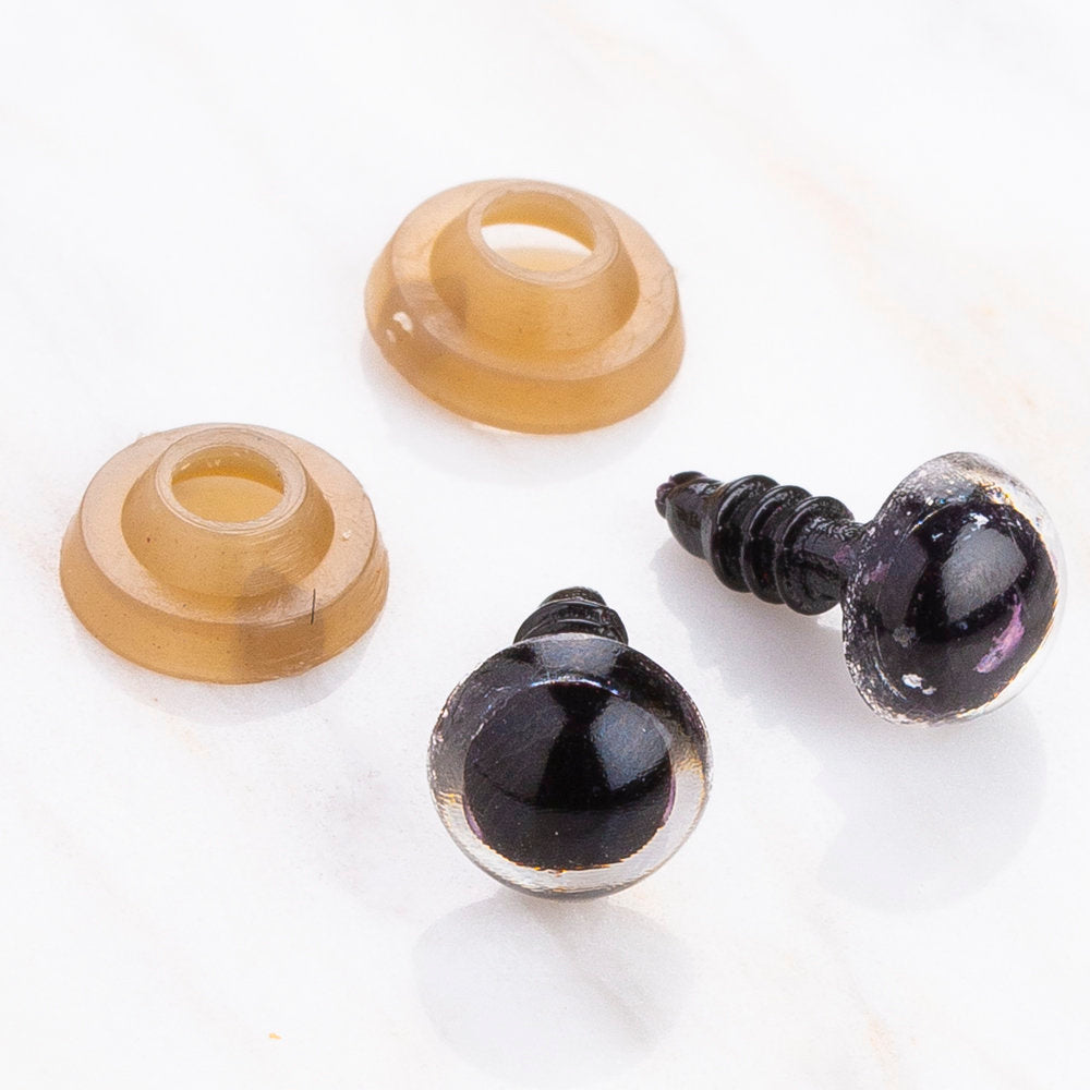 Loren 8 mm Şeffaf 5 Çift Amigurumi Göz