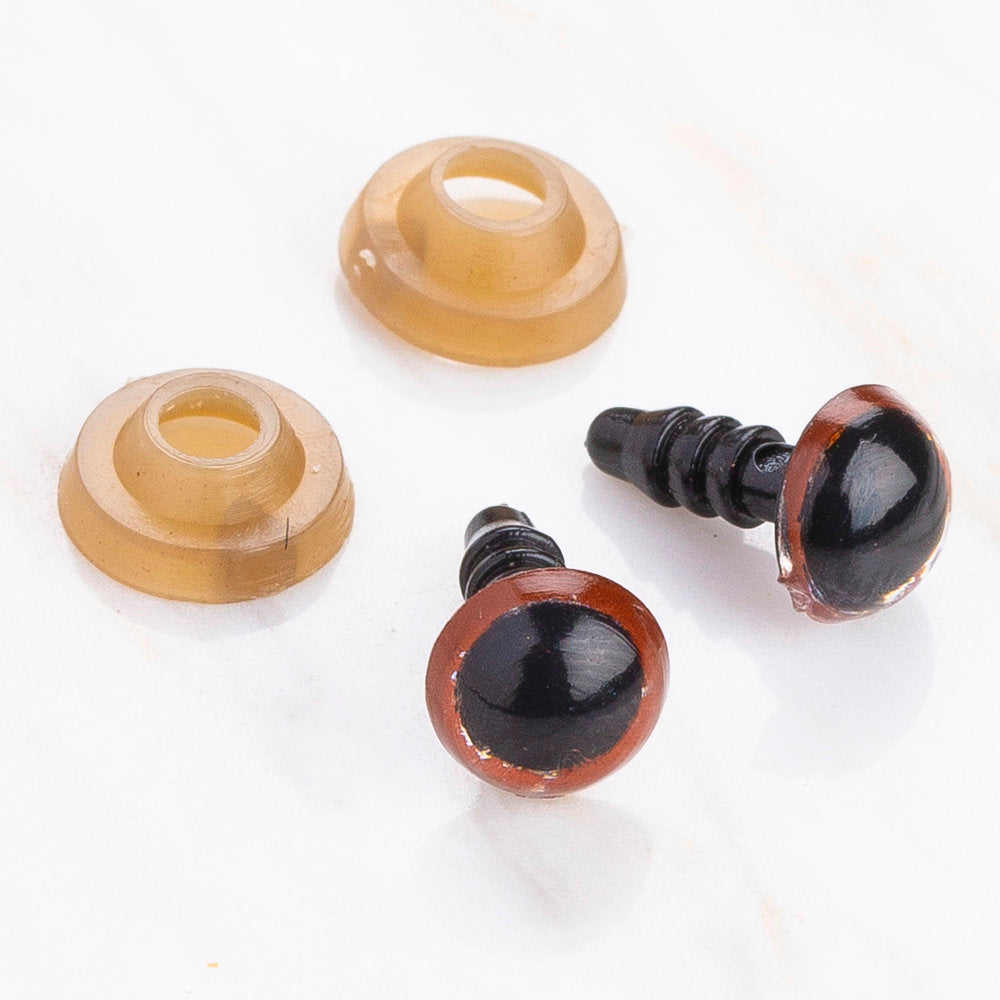 Loren 8 mm Kahverengi 5 Çift Amigurumi Göz