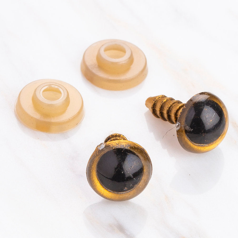 Loren 10 mm Altın Sarısı 5 Çift Amigurumi Göz