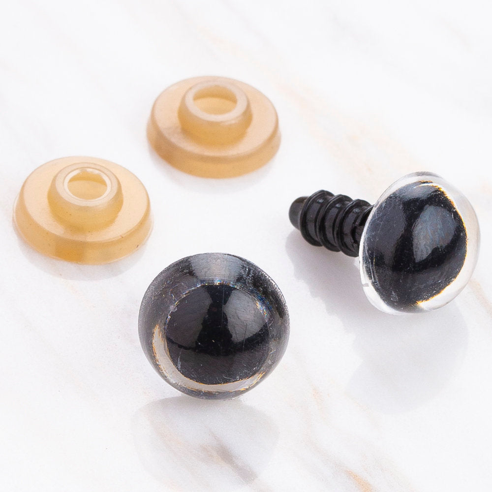 Loren 12 mm Şeffaf 5 Çift Amigurumi Göz