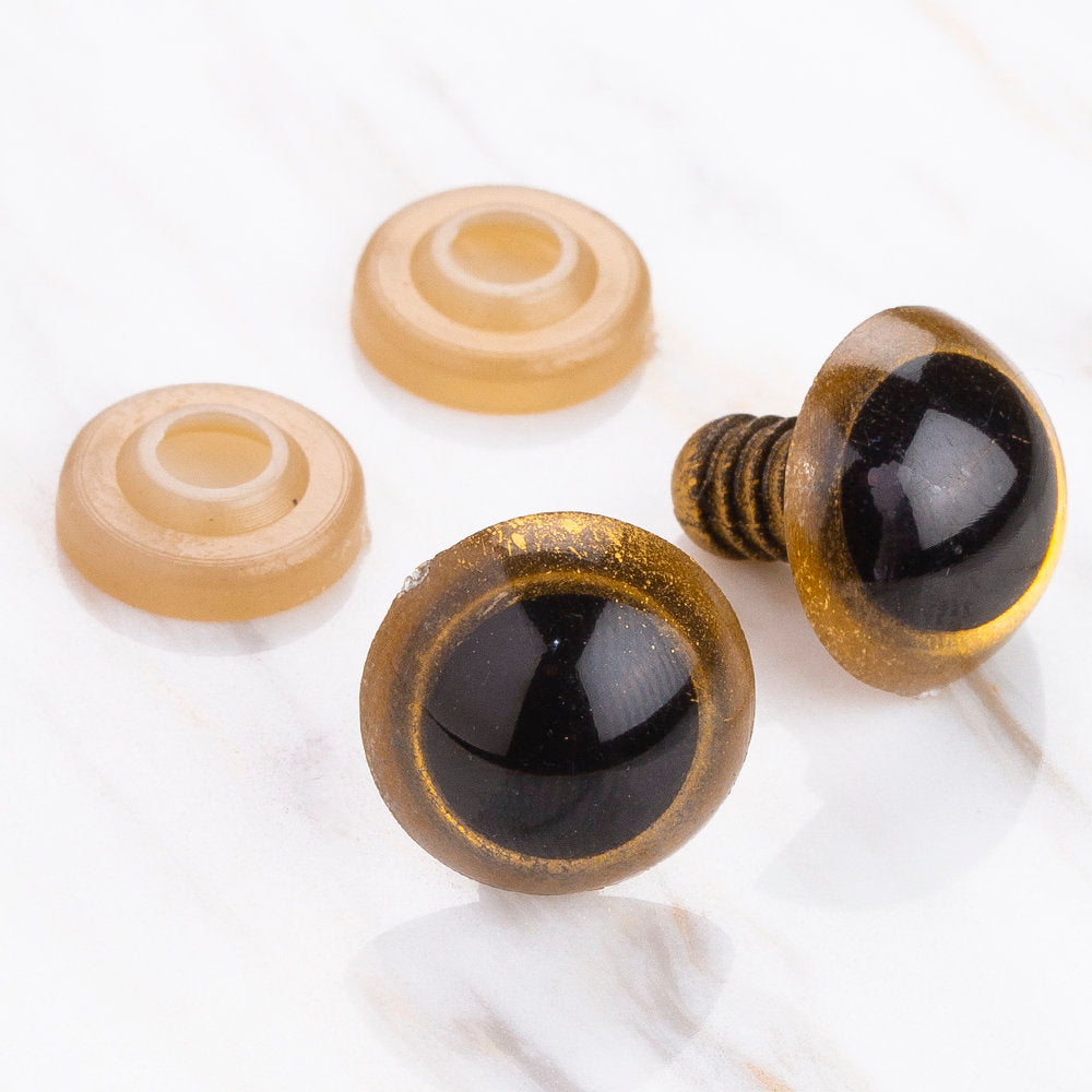 Loren 15 mm Altın Sarısı 5 Çift Amigurumi Göz