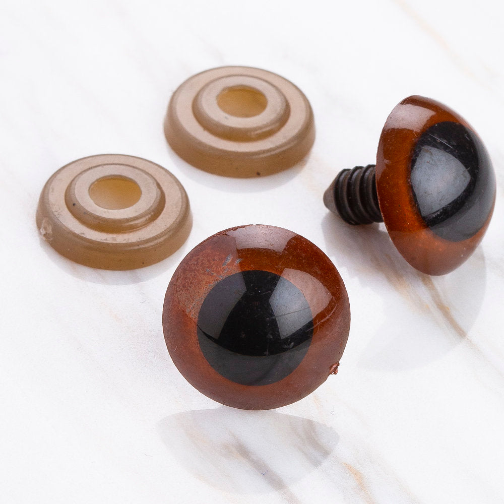 Loren 18 mm Kahverengi 5 Çift Amigurumi Göz