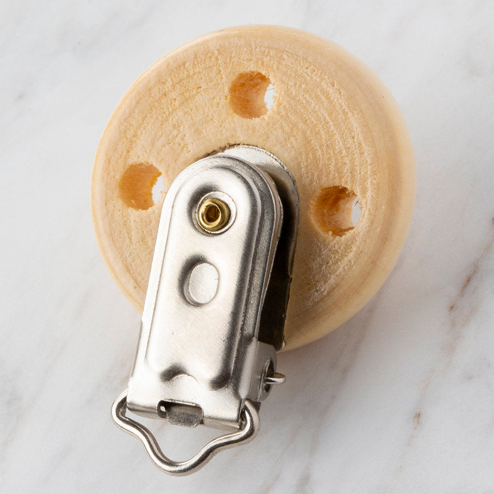 Loren Natural Ahşap Emzik Zinciri Klipsi