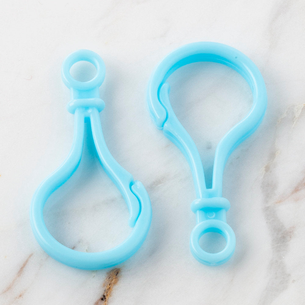 Loren 2'li Mavi Plastik Emzik Zinciri Klipsi