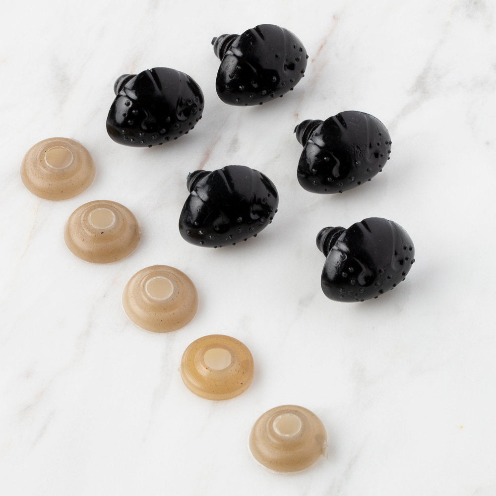 Loren 20 mm Siyah 5 Adet Ayı Amigurumi Burun