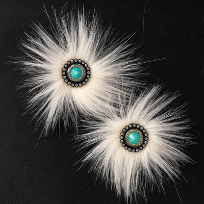 Loren Crafts Yuvarlak Desenli Patik Süsü 1 Çift - Mint Yeşili