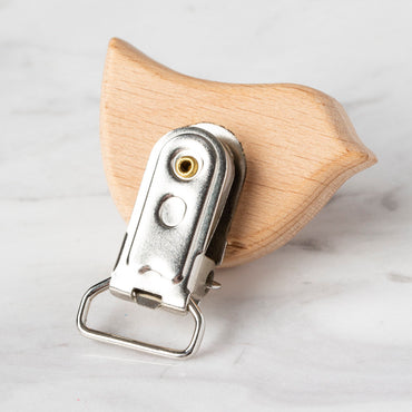 Loren Kuş Ahşap Emzik Zinciri Klipsi