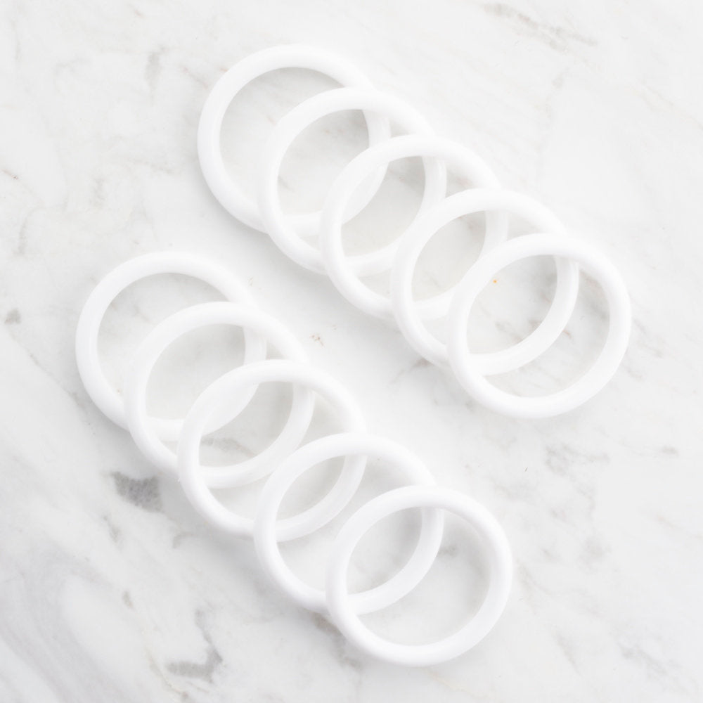 Loren 10'lu 4.5 cm Orta Boy Beyaz Lif Halkası