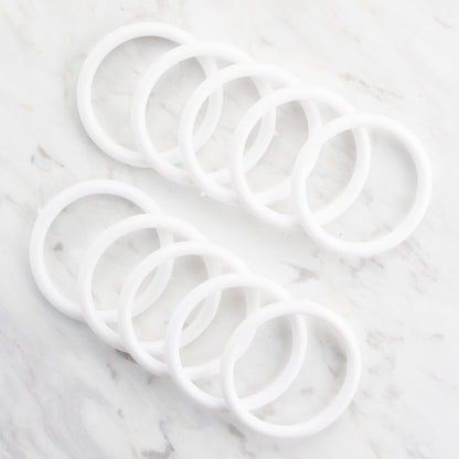 Loren 10'lu 5.5 cm Büyük Boy Beyaz Lif Halkası