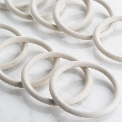 Loren 10'lu 5.5 cm Büyük Boy Krem Lif Halkası