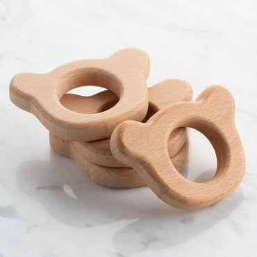 Loren 4'lü Ayı Diş Kaşıyıcı Ahşap Halka