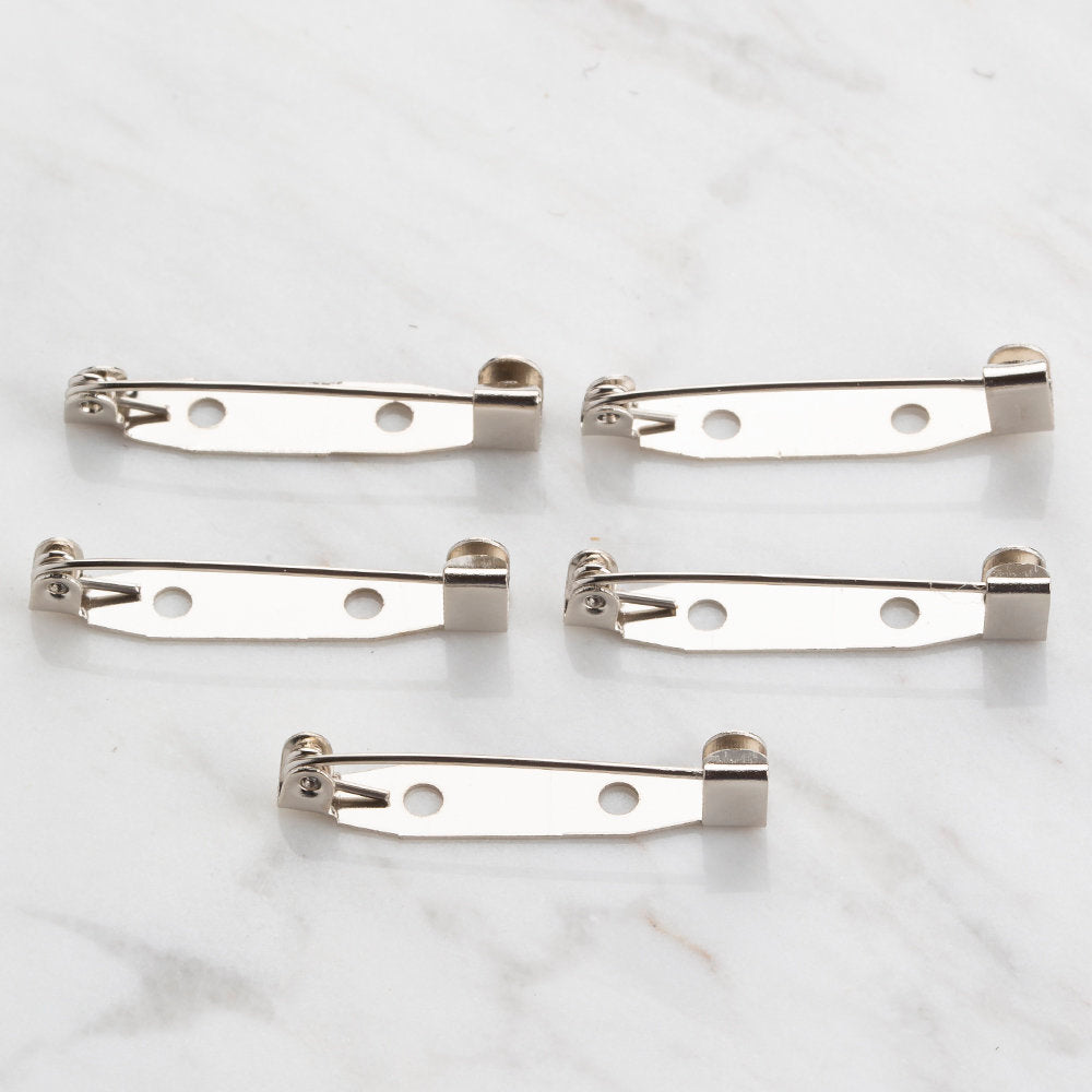 Loren 10 Adet 3 cm Gümüş Rengi Broş İğnesi