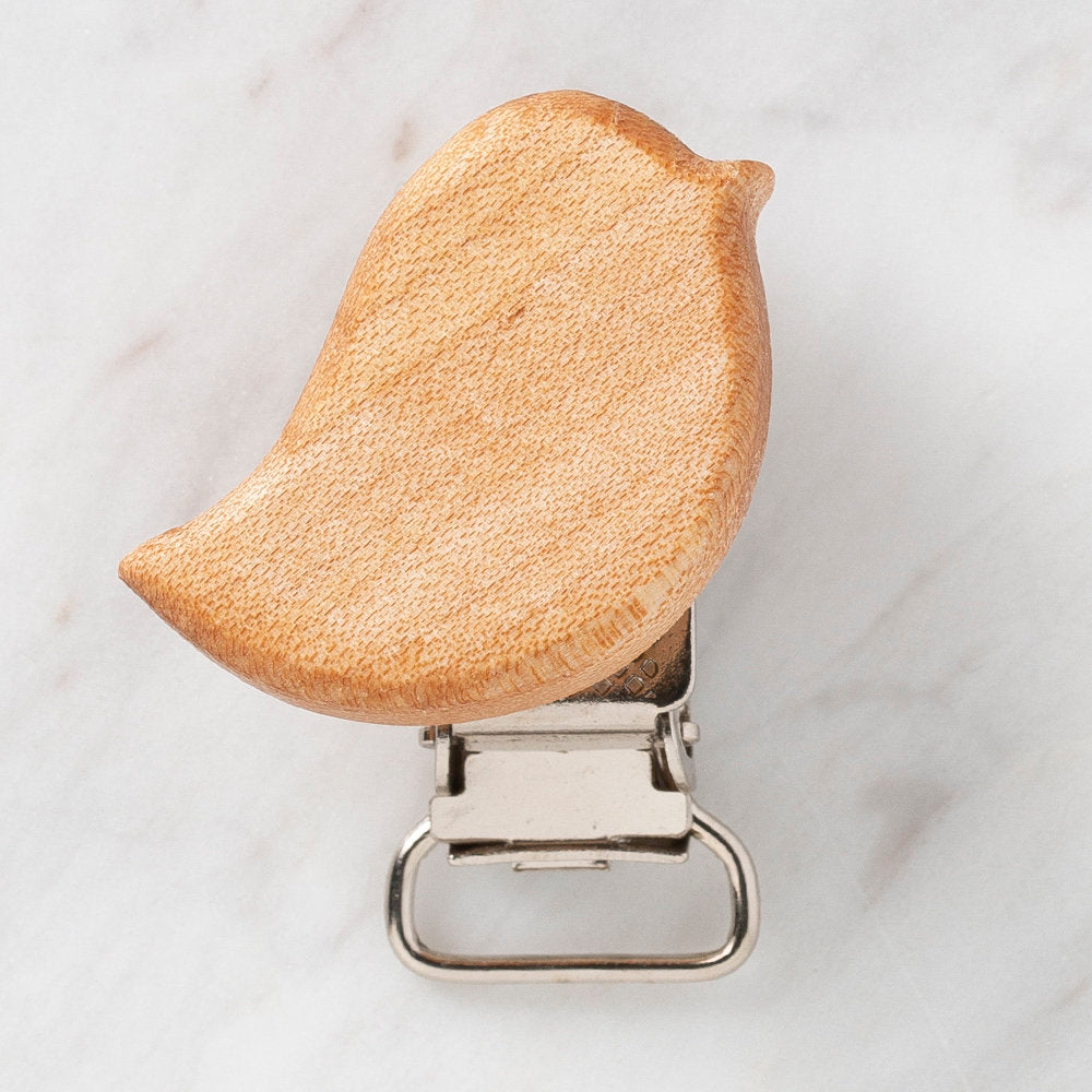 Hobi Baby Kuş Figürlü Organik Ahşap Emzik Klipsi - FK07