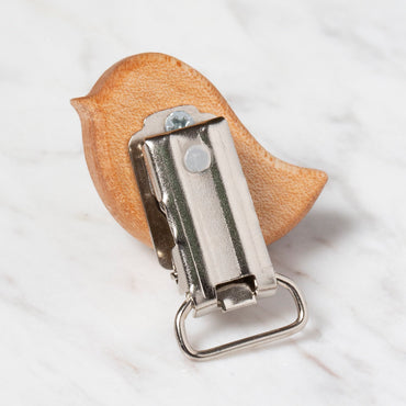 Hobi Baby Kuş Figürlü Organik Ahşap Emzik Klipsi - FK07