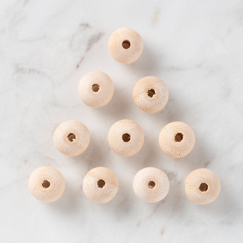 Hobi Baby 10 mm Organik Ahşap Yuvarlak Boncuk