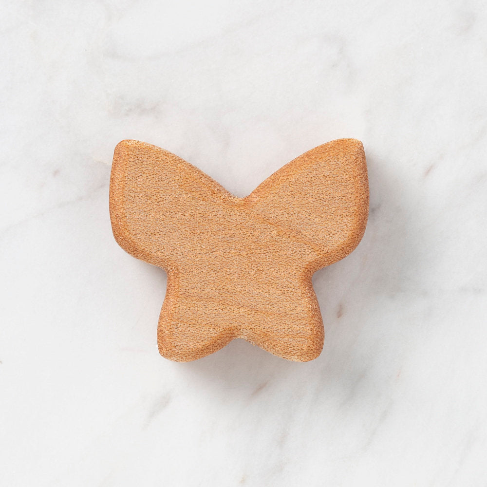 Hobi Baby Kelebek Figürlü Organik Ahşap Boncuk - FB002