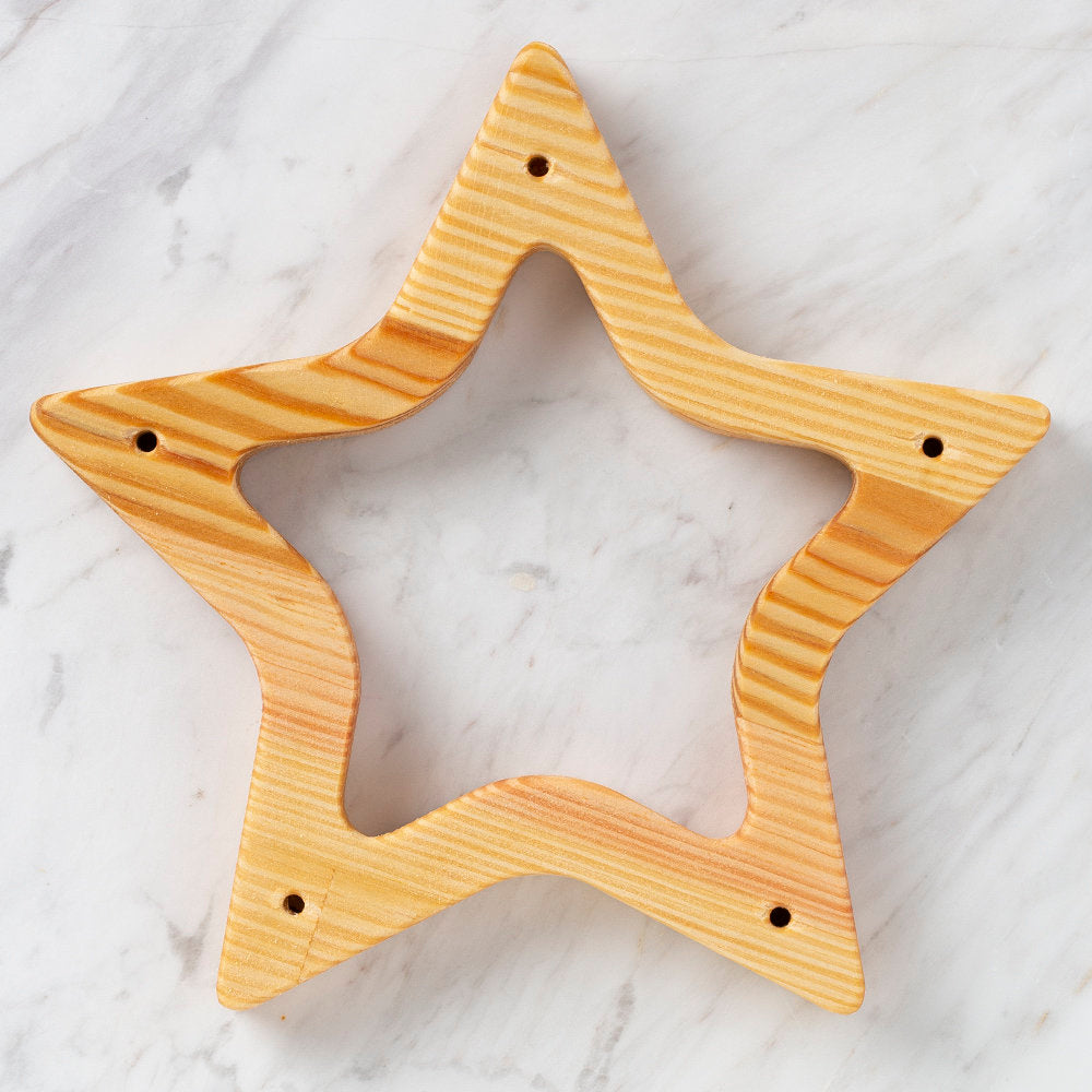 Hobi Baby 19x19 cm Büyük Boy Ahşap Yıldız